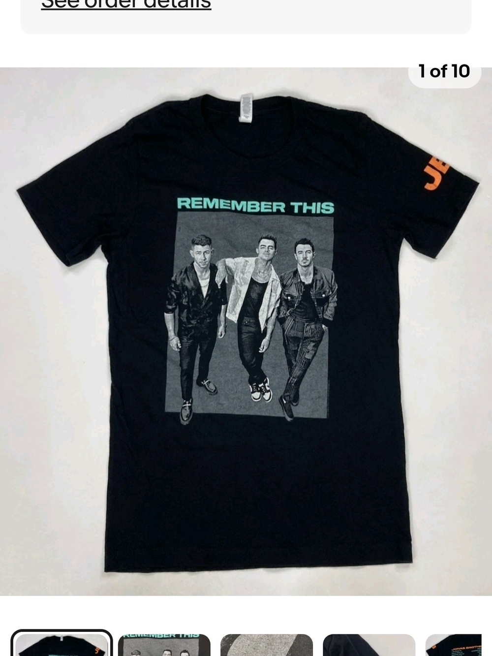 Black Graphic 'Remember This' Band Tee Jonas Brothers